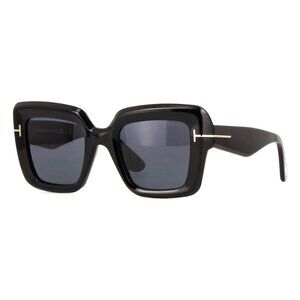 New TOM FORD Esme Black Square FT1157/S 01A Sunglasses Women